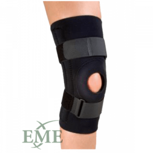 Hinged knee brace with open patella – Code: EME – 216